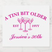 Een klein beetje ouder Martini Custom verjaardagsf Likeurfles Etiket (Enkel label)