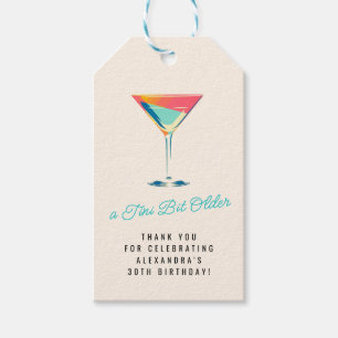 Een klein beetje ouder Martini thema retro 30e ver Cadeaulabel
