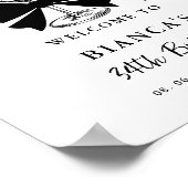 Een klein beetje ouder martini verjaardag welkomst poster (Hoek)