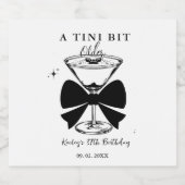 Een klein beetje ouder Martini verjaardagsfeestje Sparkling Wijnetiket (Enkel label)