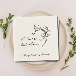 Een klein beetje ouder Martini Verjaardagspapier s Servet