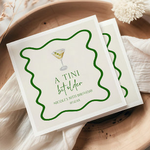 Een klein beetje ouder vuil martini verjaardagsfee servet