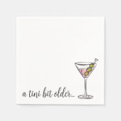 Een klein beetje oudere hand getrokken Martini ver Servet (Voorkant)