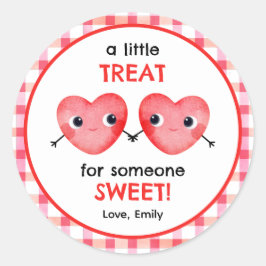 Een klein behandelingscadeautje voor een zoete vri ronde sticker