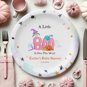 Een Klein Boe Geestje, Uil Halloween Baby Shower Papieren Bordje
