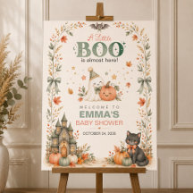 Een Klein Boe Halloween Baby Shower Welkomstbord