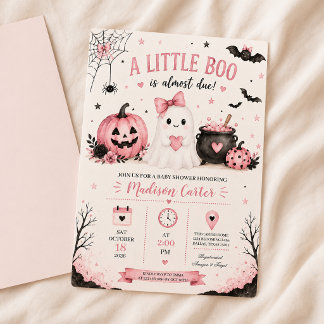 Een Klein Boe Is Bijna Gepland Halloween Baby Borr Kaart