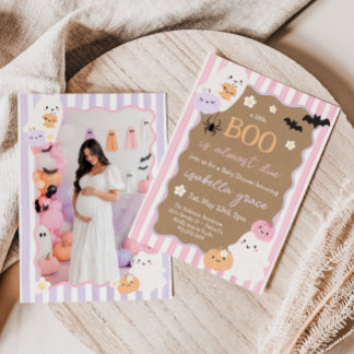 Een Klein Boe Komt Eraan Halloween Baby Shower Kaart