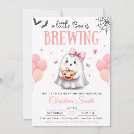 Een klein boek Halloween Baby Girl Shower Uitnodig Kaart