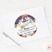 Een klein Boo Cute Ghost Halloween Baby shower Ronde Sticker (Envelop)