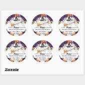 Een klein Boo Cute Ghost Halloween Baby shower Ronde Sticker (Vel)
