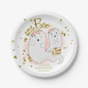 Een klein Boo Cute Halloween Girl Baby shower Papieren Bordje
