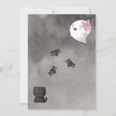 Een klein Boo Ghost Girl Virtual Baby shower Invit Kaart (Achterkant)