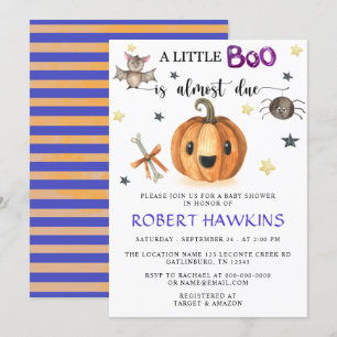 Een klein Boo Halloween Baby shower Kaart