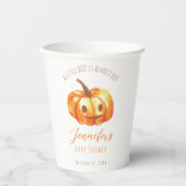 Een klein Boo Halloween Baby shower Pumpkin-script Papieren Bekers (Voorkant)