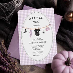 Een klein Boo is bijna een Halloween-babyfeestje Kaart