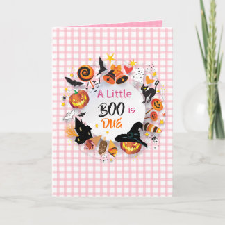 Een klein Boo is op komst Roze Gingham QR Code Bru
