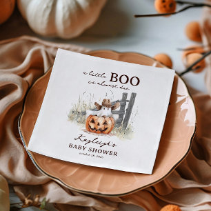 Een klein Boo is op komst Western Halloween Baby S Servet