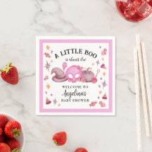 Een klein Boo-roze halloween Baby shower