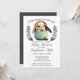 Een klein Bunny-Baby shower Kaart