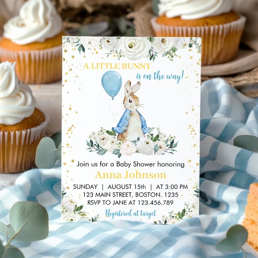 Een klein Bunny Baby shower uitnodiging