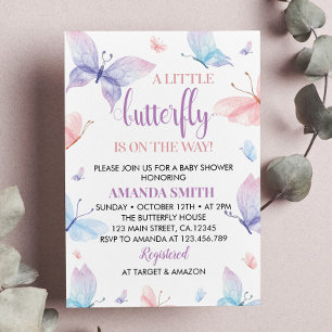 Een klein Butterfly-Baby shower Kaart