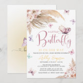 Een klein Butterfly-Baby shower Kaart (Voorkant / Achterkant)