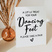 Een klein cadeautje voor je dansfeetbruiloft reclamebord met voetstuk