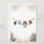Een klein cowboy Baby shower Kaart (Achterkant)