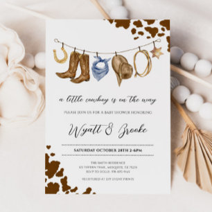 Een klein cowboy Baby shower Kaart