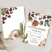 Een klein cowboy Baby shower Kaart