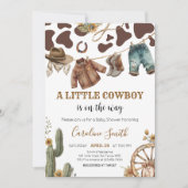 Een klein cowboy Baby shower Kaart (Voorkant)