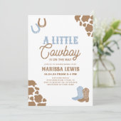 Een klein cowboy Baby shower Kaart (Staand voorkant)