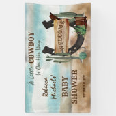 Een klein Cowboy Western Baby shower Spandoek (Verticaal)
