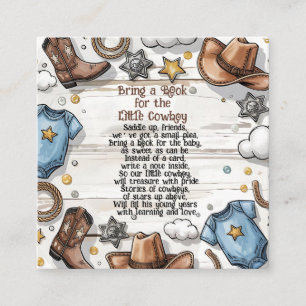 Een Klein Cowboyje Is Op Weg Baby Shower Informatiekaartje