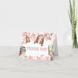 Een klein cowgirl Baby shower Bedankkaart