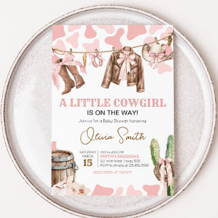 Een klein cowgirl Baby shower Kaart