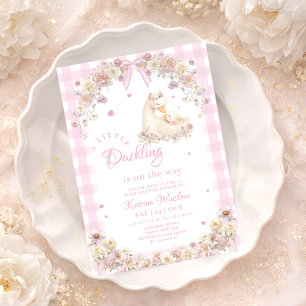 Een Klein Eendje Is Op Komst Baby Shower Kaart