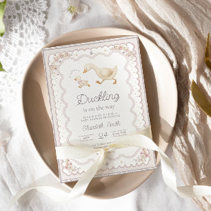 Een Klein Eendje Is Op Komst Baby Shower Kaart