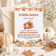 Een Klein Eikel Is Op Weg Fall Baby Shower
