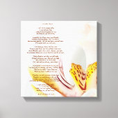 "Een klein gebedje" Orchidee Canvas Afdruk (Voorkant)