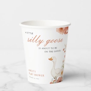 Een klein Gekke Goose Girl Baby shower Papieren Bekers