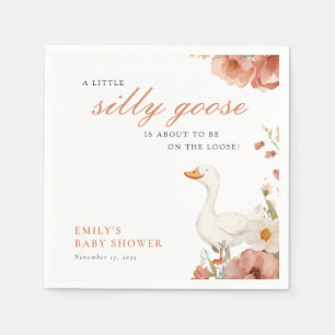Een klein Gekke Goose Girl Baby shower Servet