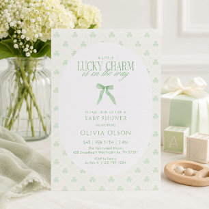 Een Klein Geluksbrenger Is Op Weg Baby Shower Kaart