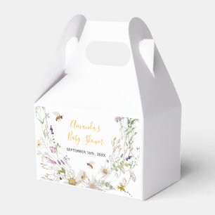 Een klein Honey Bee Wildflower Baby shower Bedankdoosjes