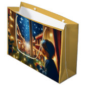 Een klein jongetje's kerstwensen cadeauzakje (Voorkant Gekanteld)