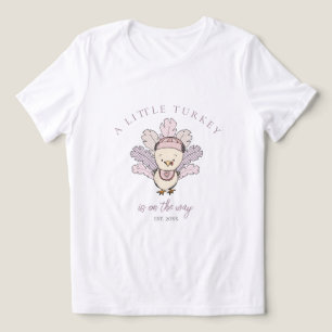 Een klein kalkoentje is onderweg aanstaande moeder Tri-Blend shirt