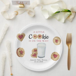 Een klein koekje is op komst Baby shower Papieren Bordje