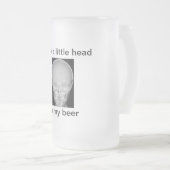 Een klein kopje op mijn bier matglas bierpul (Voorkant rechts)