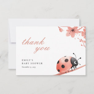 Een Klein Liefdeskevertje Is Op Weg Baby Shower Bedankkaart